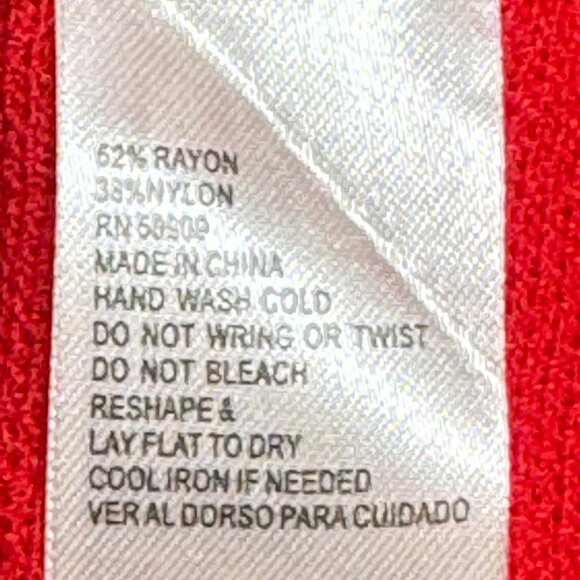 Gianni Bini Women's Red Dress With 3/4 Sleeves & Lace Cutout Design - Size L - Picture 5 of 5